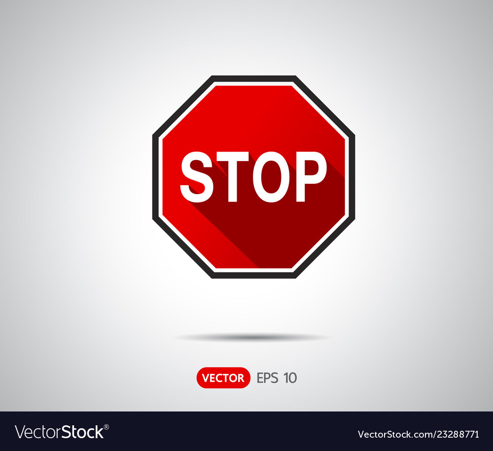 Traffic stop sign icon logo