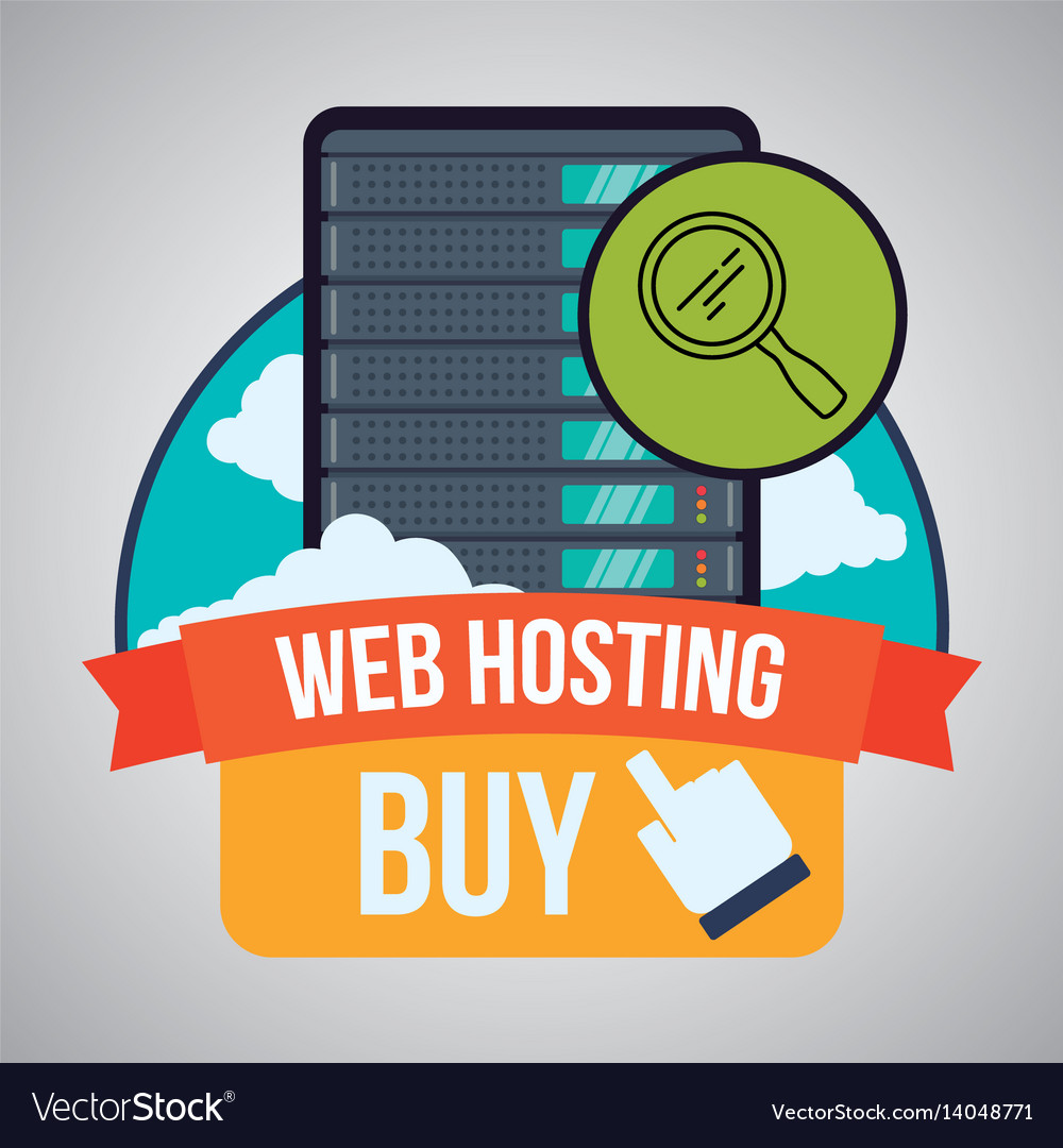 Web hosting design data center icon isolate