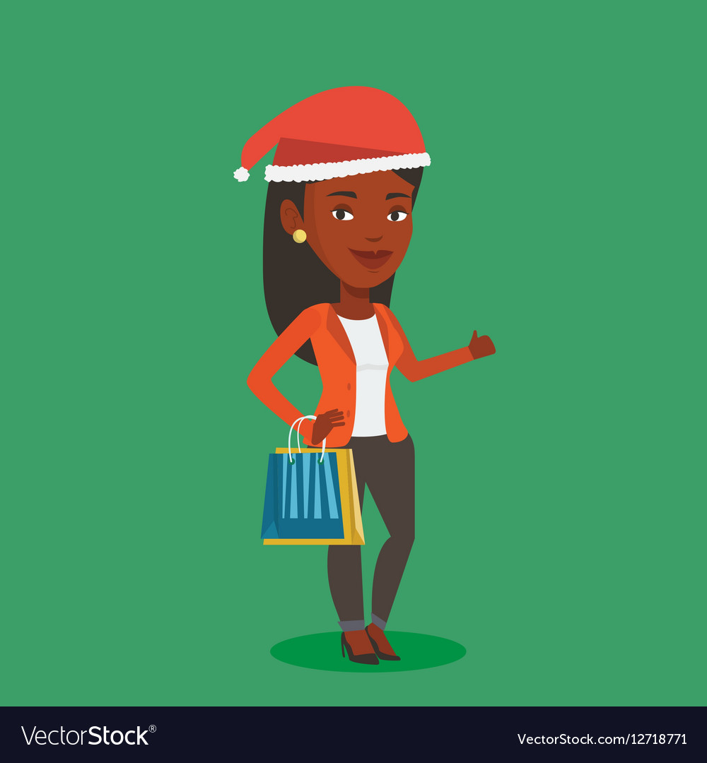santa hat shopping