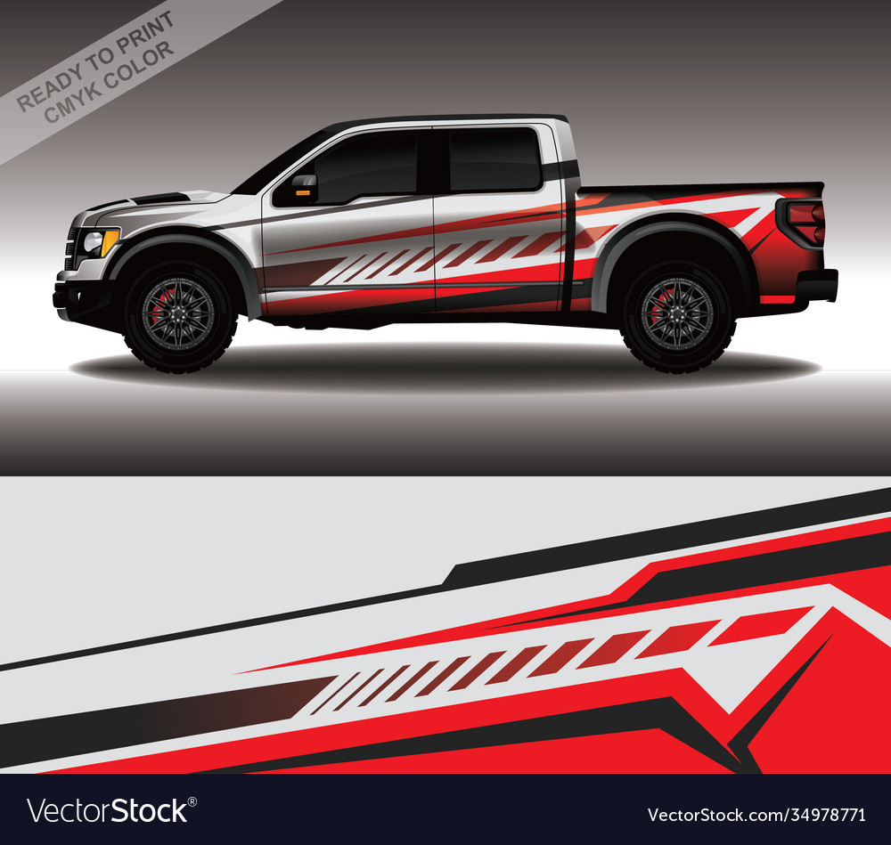 Wrap car decal design custom livery race rally Vector Image