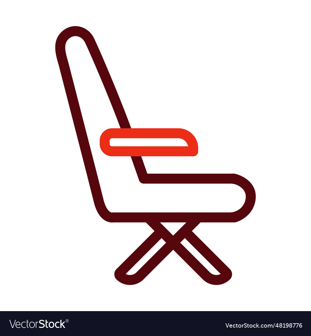 Chair glyph two color icon for personal