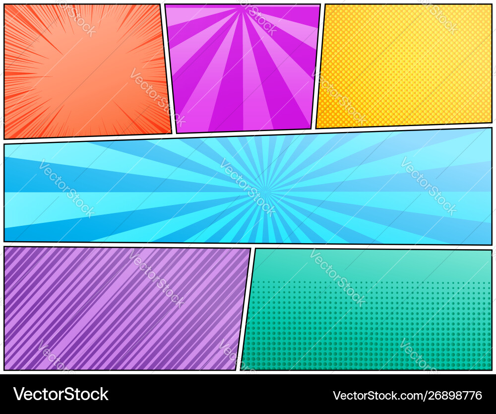 Comic abstract colorful composition Royalty Free Vector