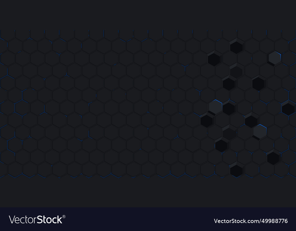 Dark abstract seamless futuristic simple hexagonal