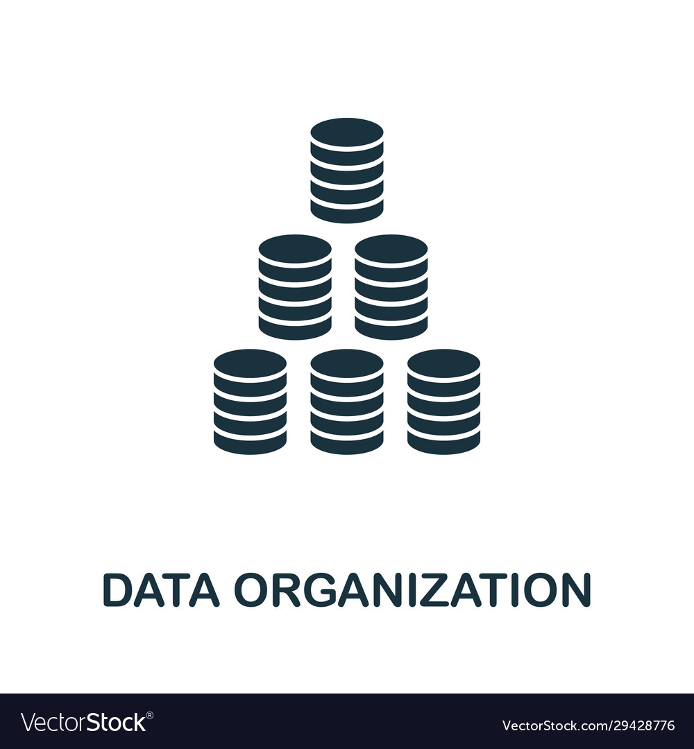 Data organization icon simple element from