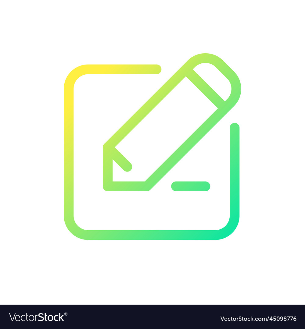 Text Pixel perfekten Gradienten lineare ui-Symbol bearbeiten vector image Text Pixel perfekten Gradienten lineare ui-Symbol bearbeiten