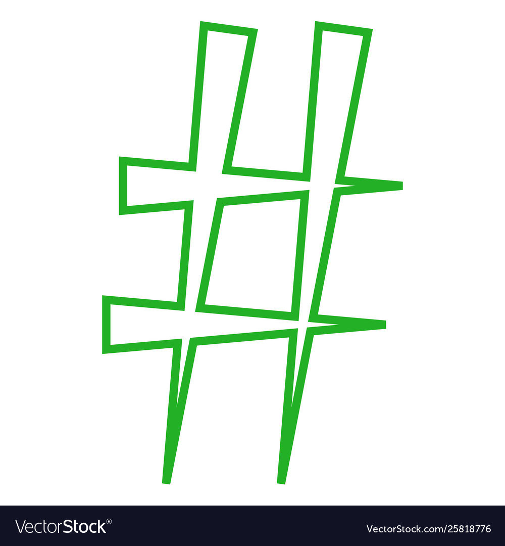 Icon simple element hashtag symbol design from vector image Icon simple element hashtag symbol design from