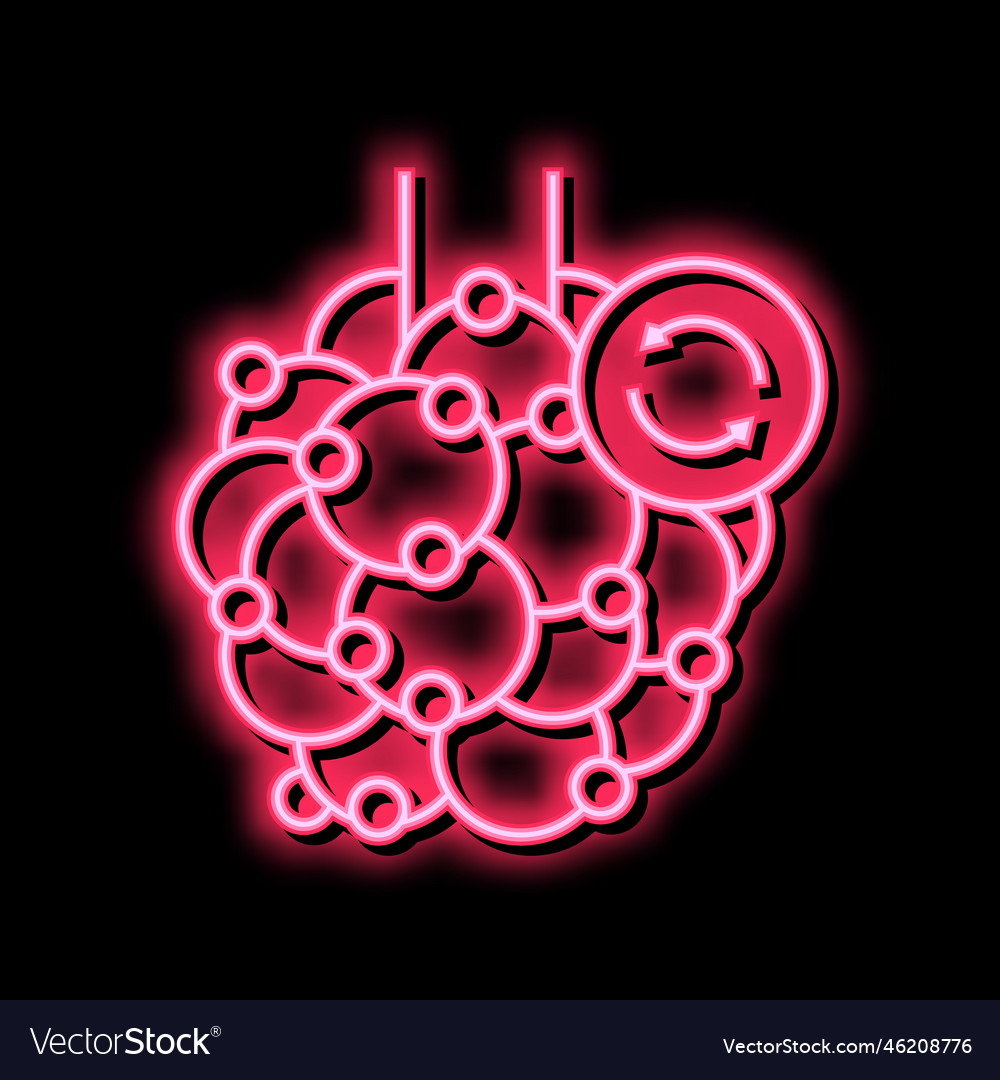 Interstitial lung disease neon glow icon