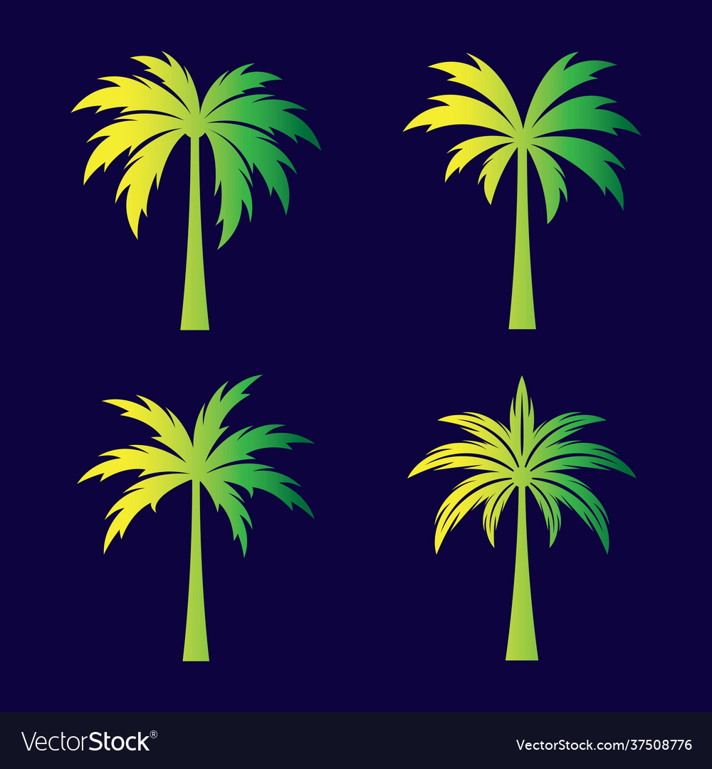 Palm tree logo images Royalty Free Vector Image