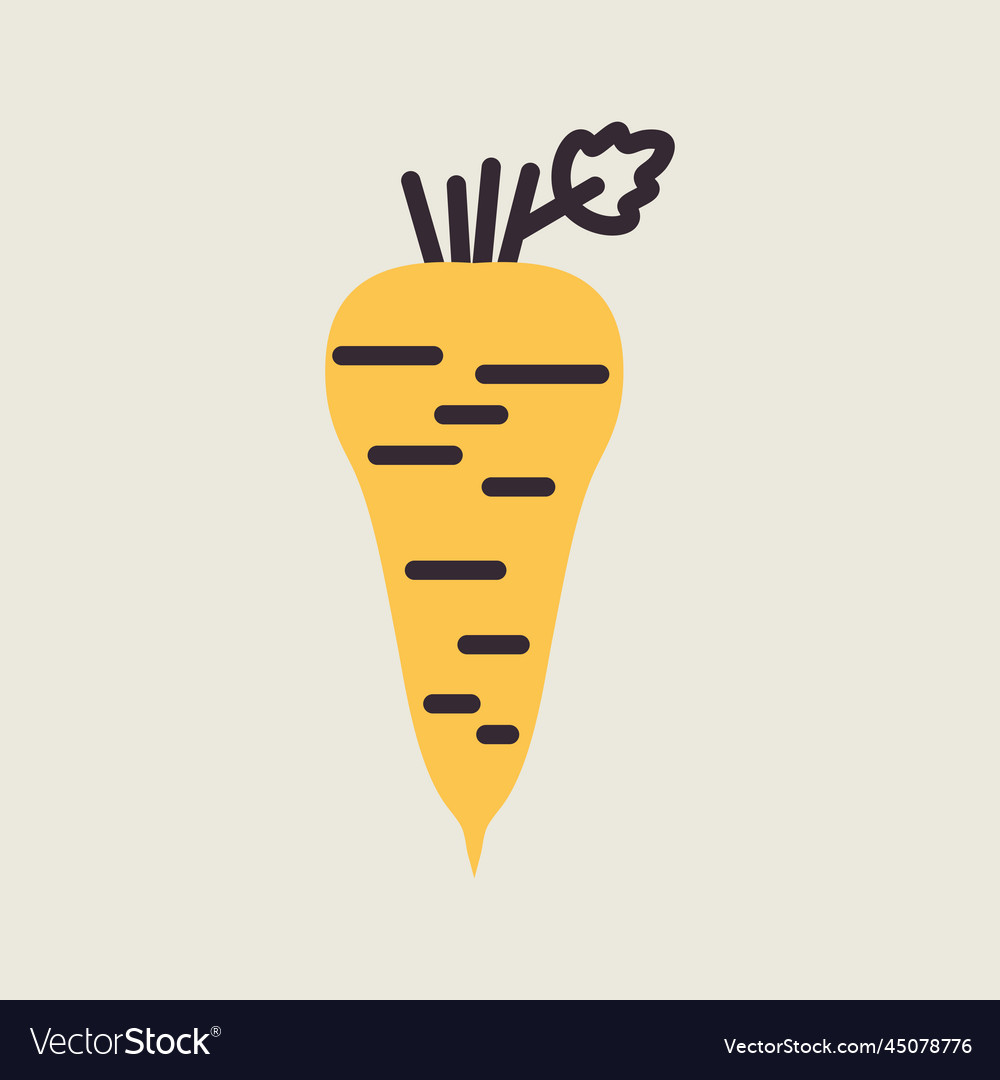 Parsnip root isolated icon vegetable sign graph