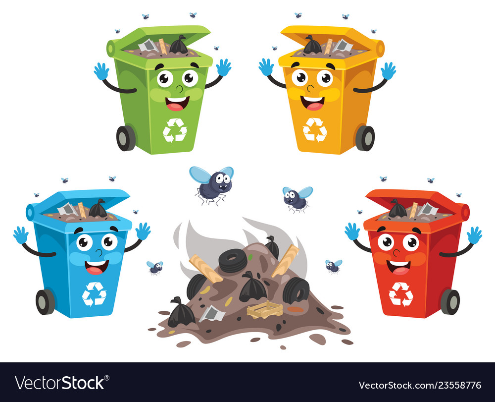 Recycling Bin Royalty Free Vector Image Vectorstock 2311