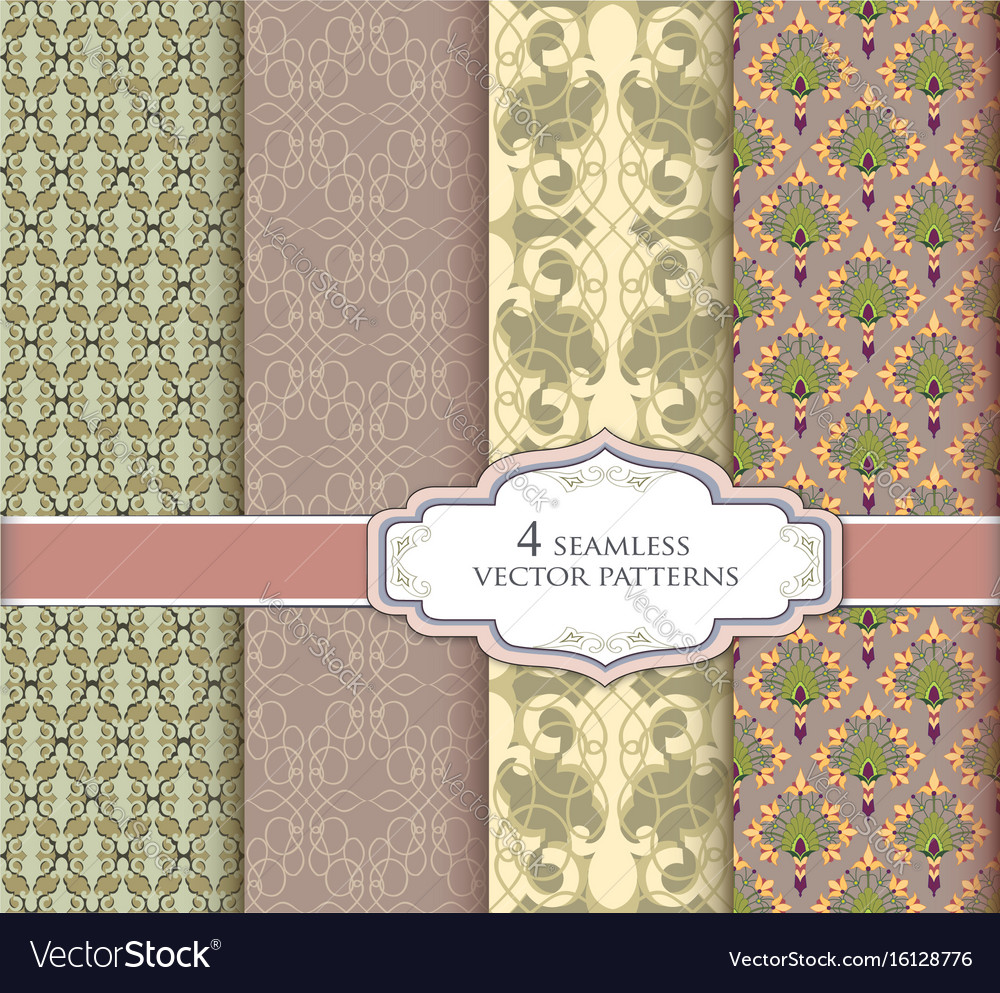 Seamless pattern vintage set abstract texture