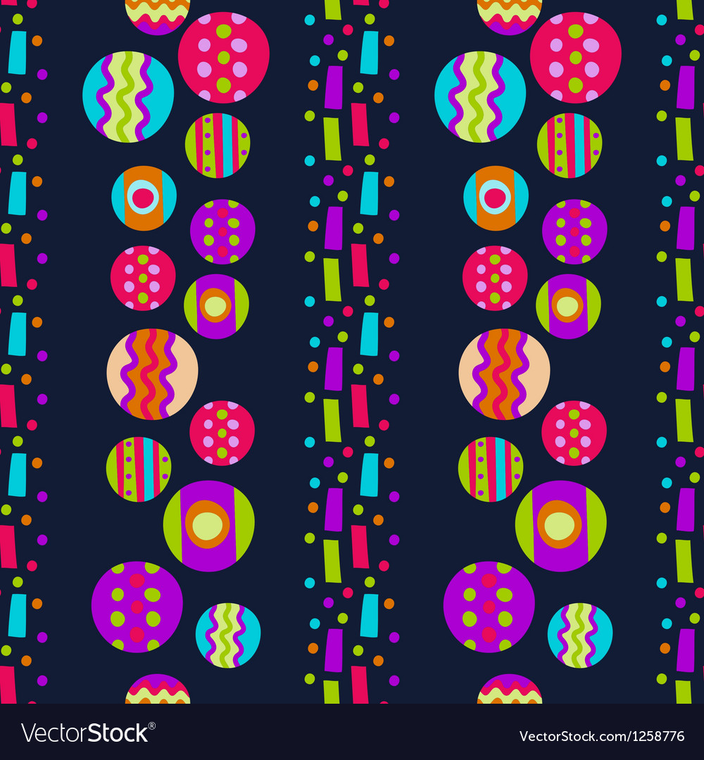 Seamless pattern with bright abstract shapes