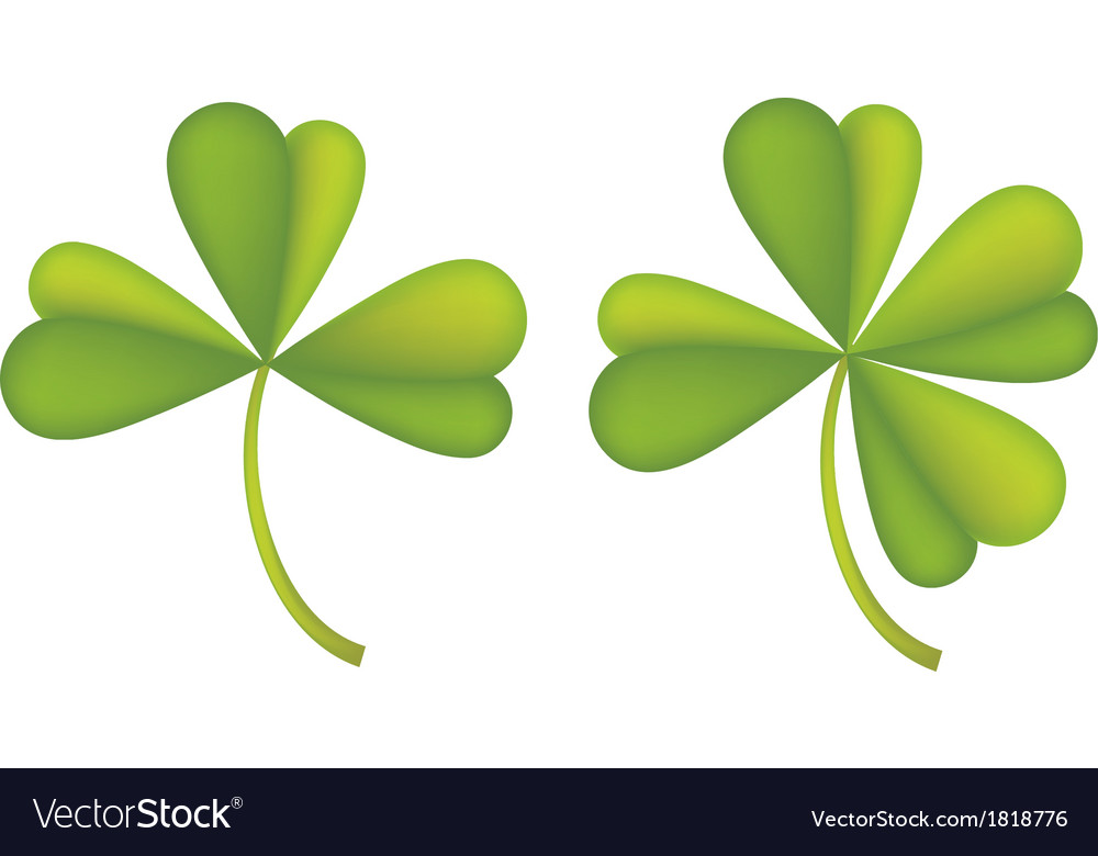 Set of clover leaves2 Royalty Free Vector Image