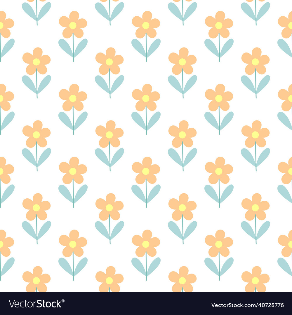 Spring seamless pattern with flowers