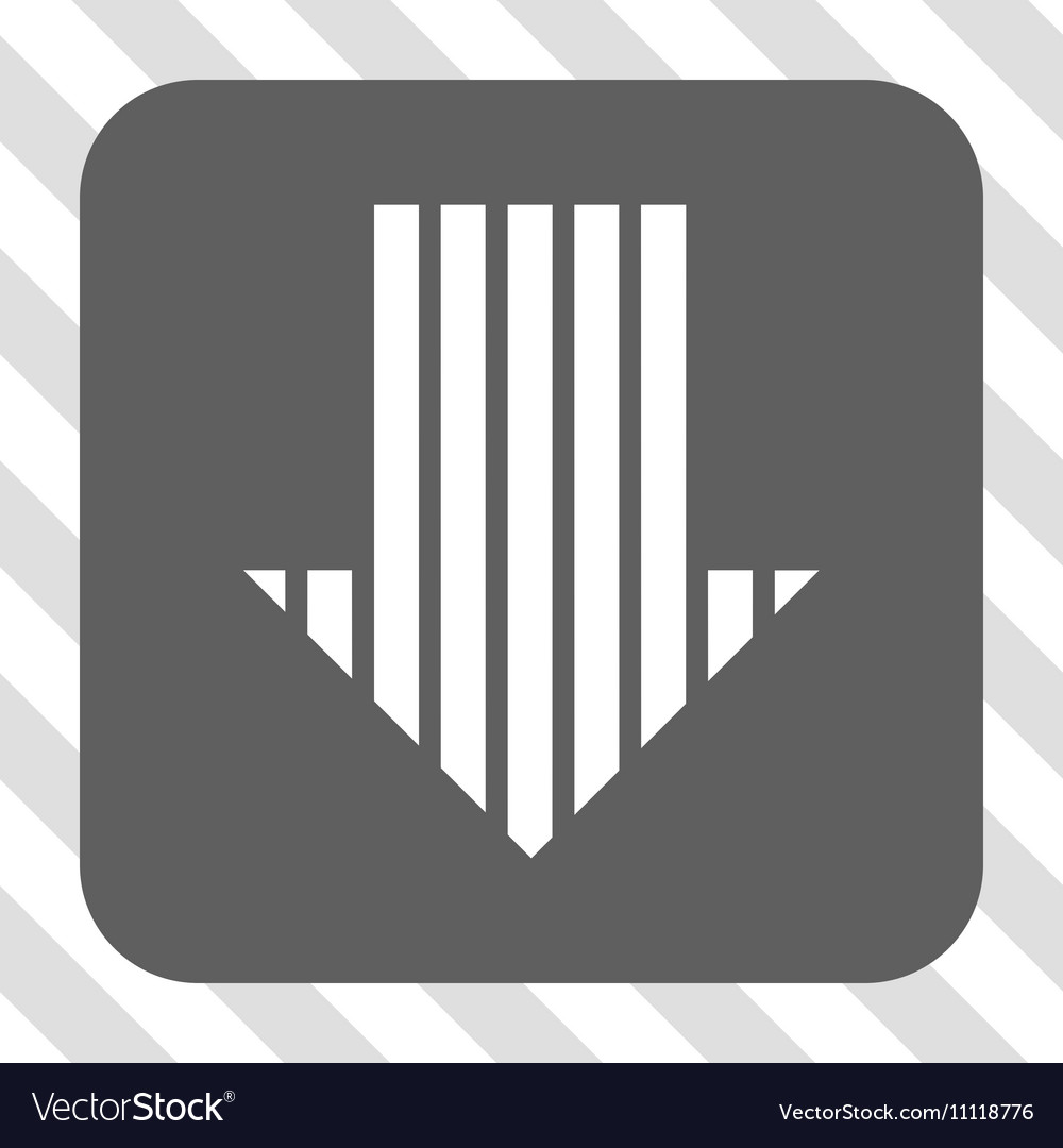 Stripe arrow down rounded square button
