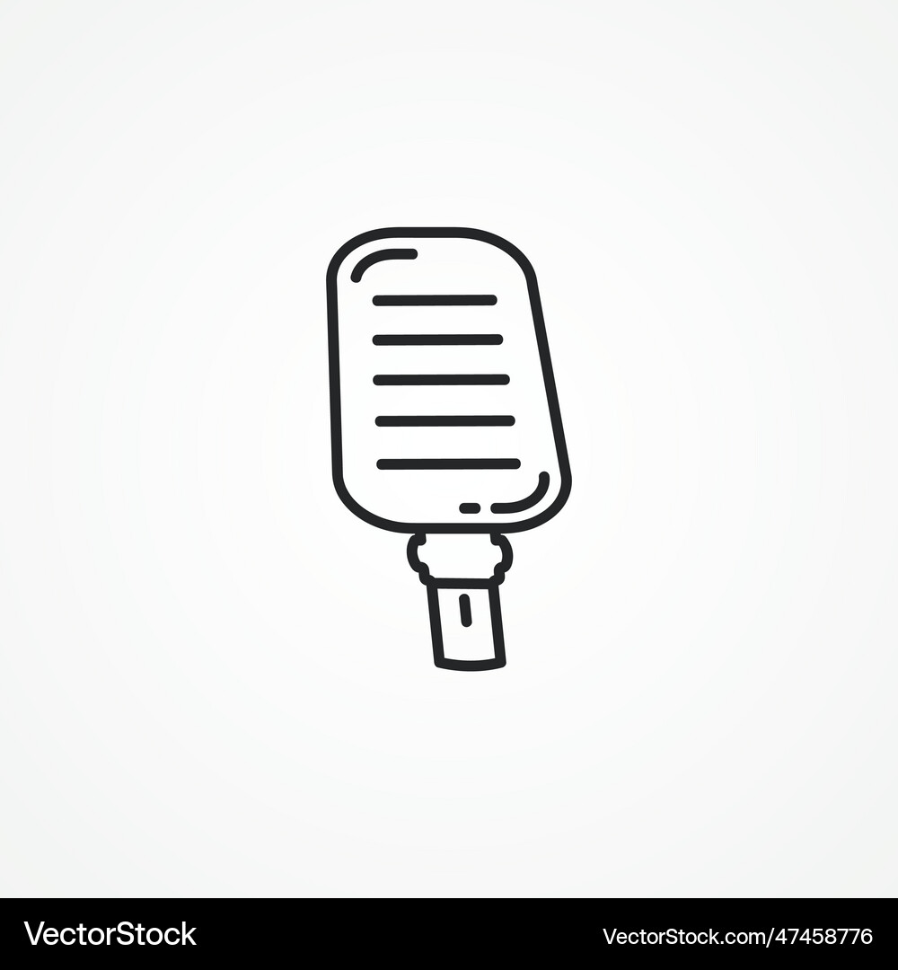 Studio microphone line icon Royalty Free Vector Image