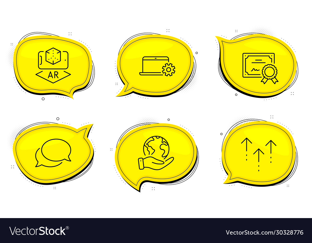 Swipe up notebook service and augmented reality Vector Image Swipe up notebook service and augmented reality