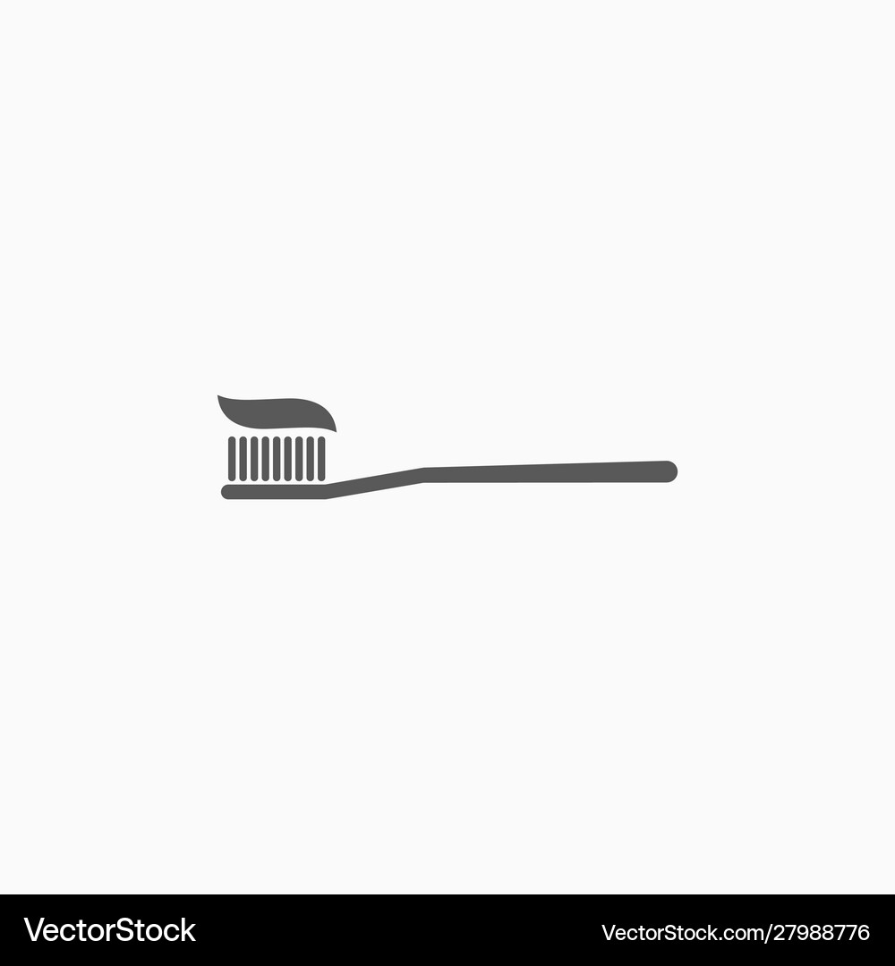 Toothbrush with toothpaste icon Royalty Free Vector Image