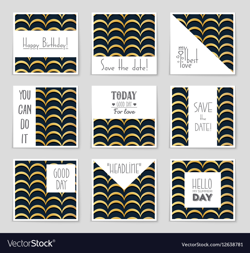 Abstract layout background set for art