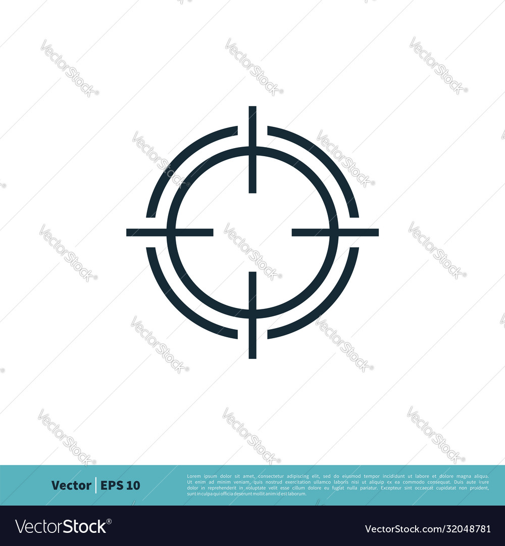 Aiming target icon logo template design eps 10 Vector Image