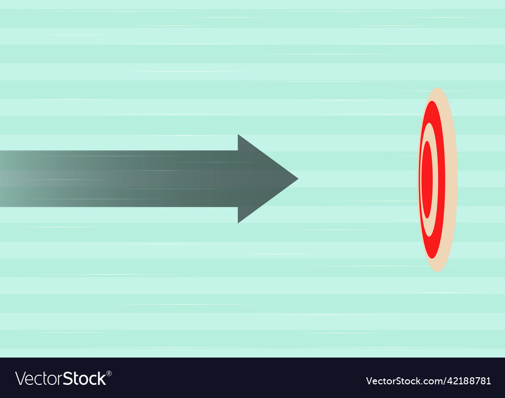 Arrow moving quickly towards aim target