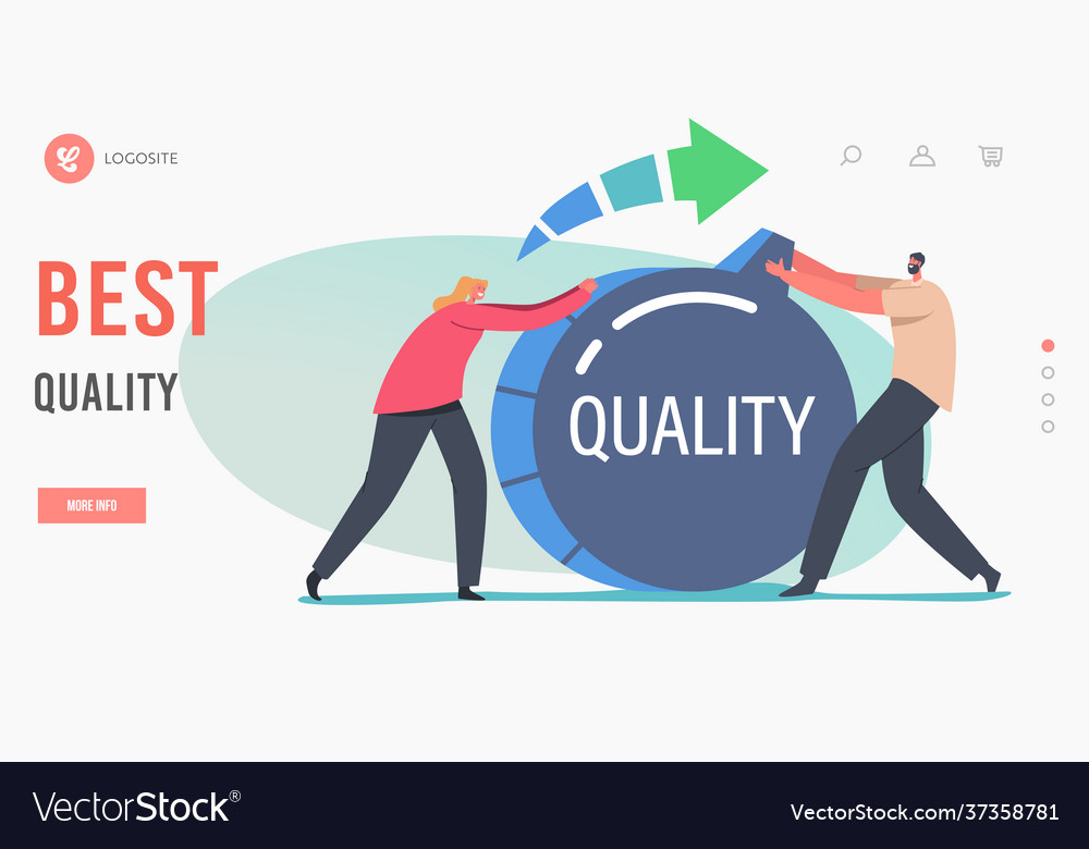 Best quality landing page template tiny Vector Image Best quality landing page template tiny