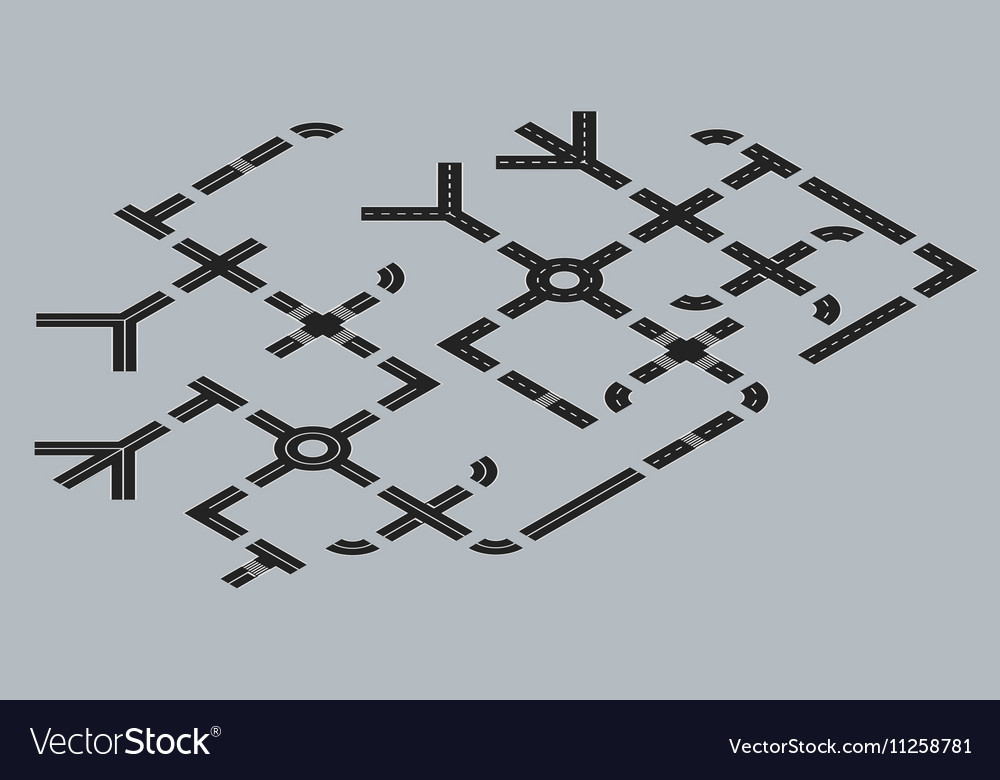 Constructor roads in isometric view