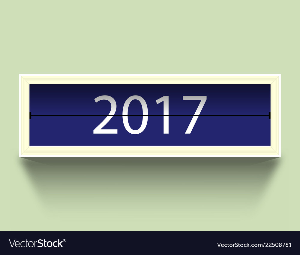 Countdown timer 2017 year with shadow vector image Countdown timer 2017 year with shadow