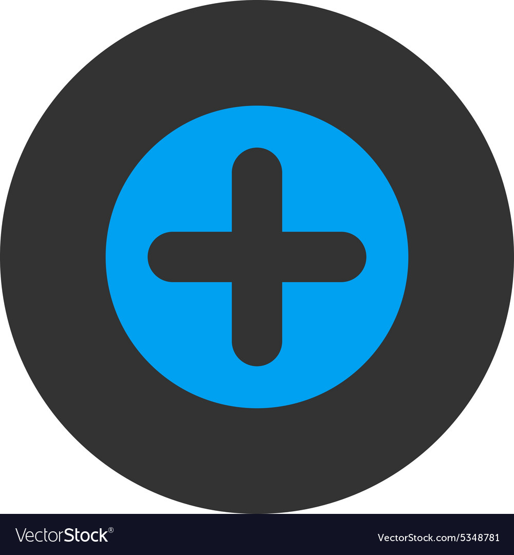 Create flat blue and gray colors round button
