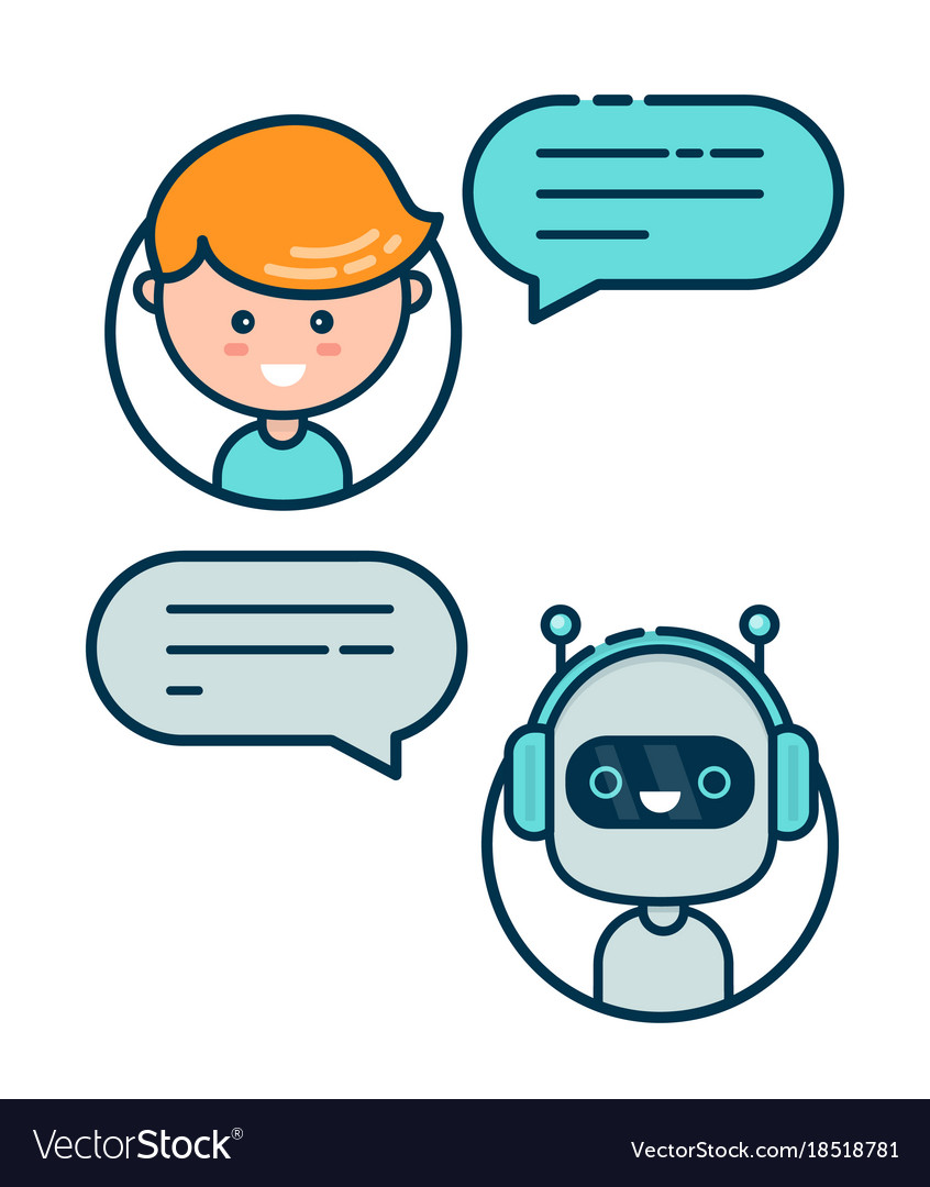 Cute smiling chat bot is written