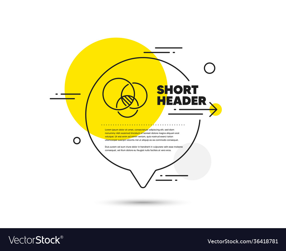 Euler diagram line icon eulerian circles sign vector image Euler diagram line icon eulerian circles sign