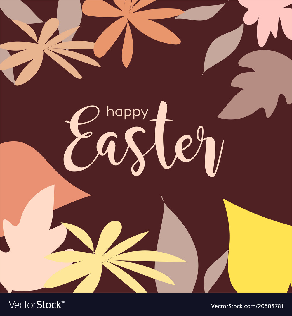 Happy easter colorful lettering