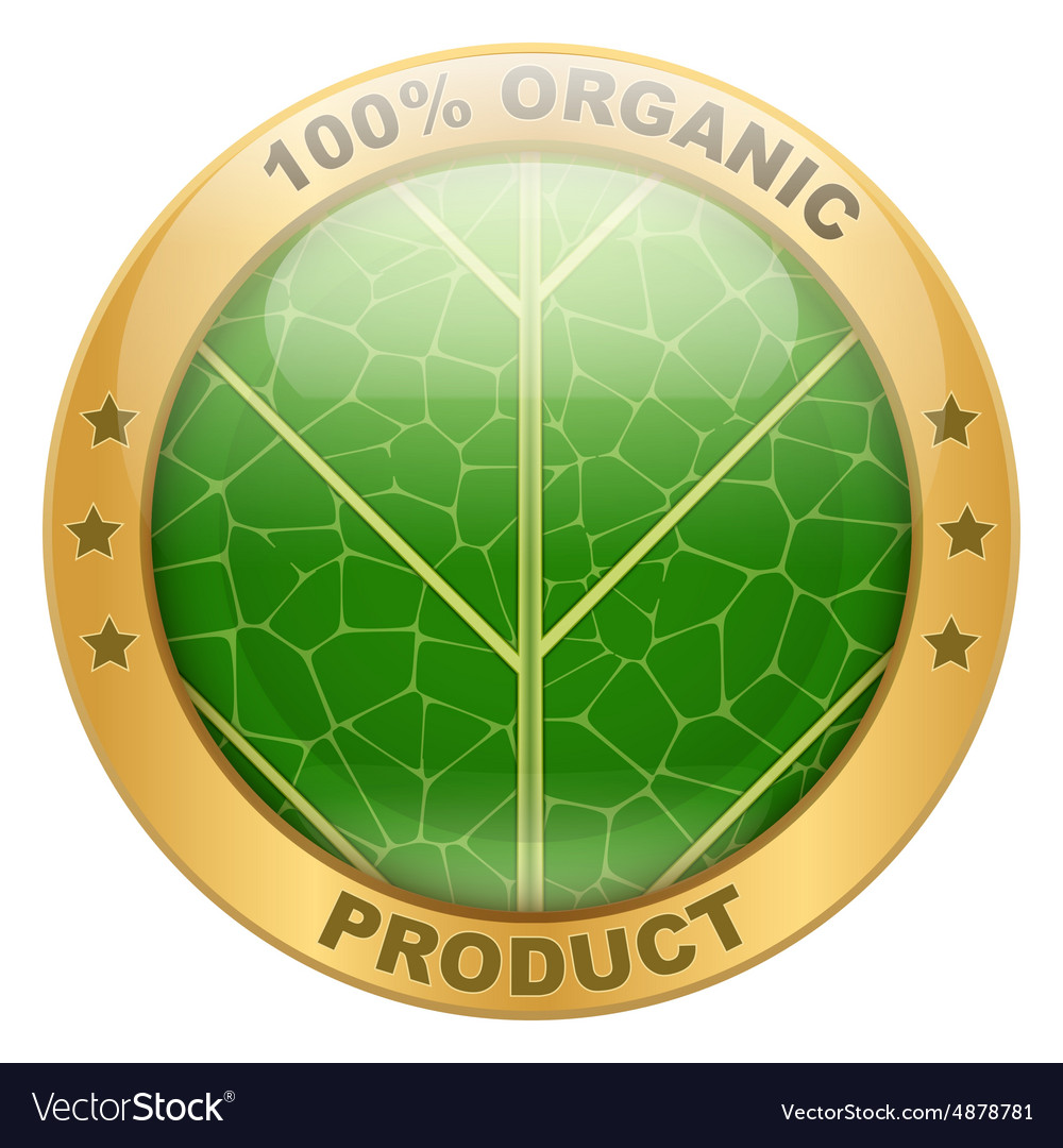 Icon of organic for food or drinks