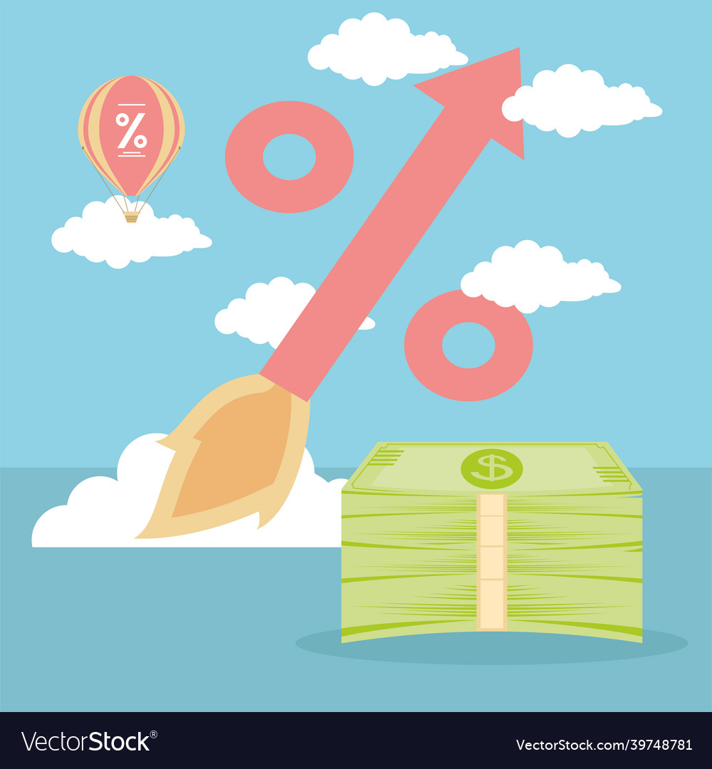 Increasing of interest Royalty Free Vector Image