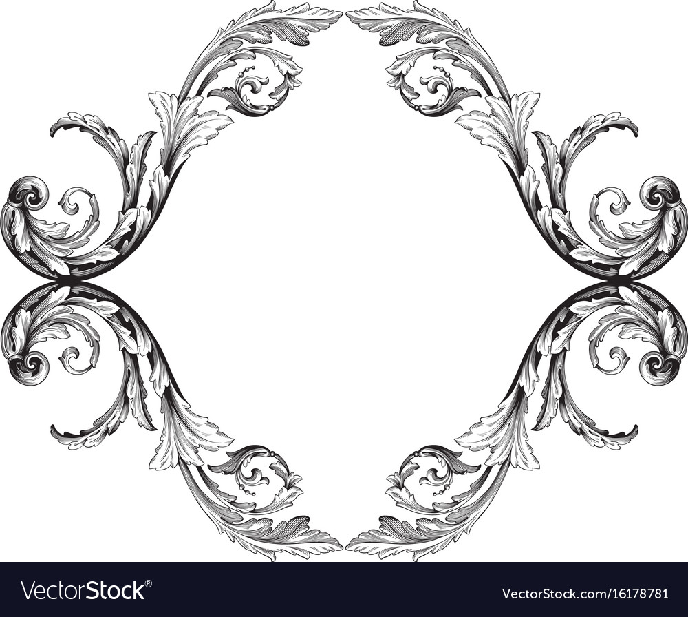 Isolated ornament in baroque style