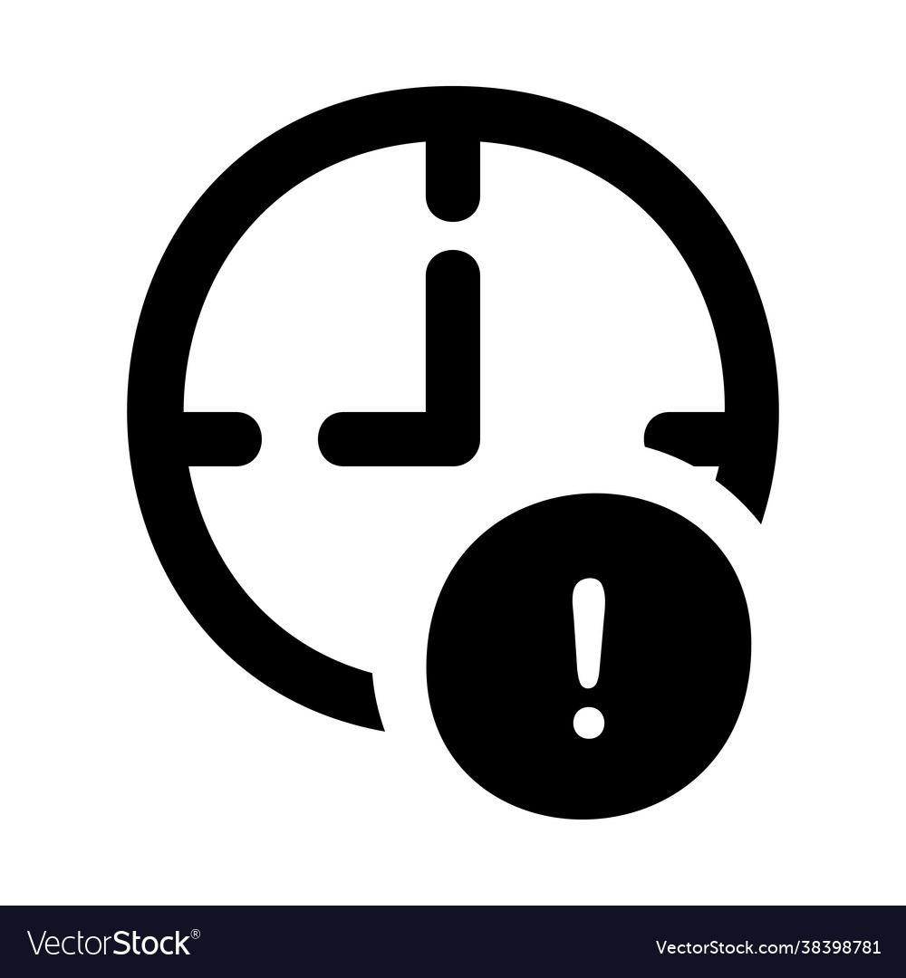 Pending icon in solid style for any projects vector image Pending icon in solid style for any projects