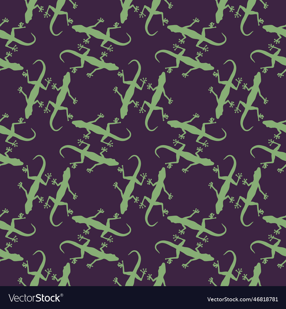 Seamless pattern with gecko lizards endless