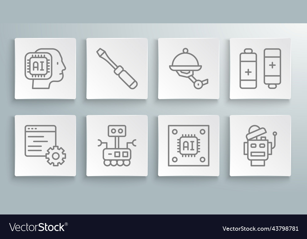 Richten Sie den Zeilenrechner api Schnittstelle Schraubendreher vector image Richten Sie den Zeilenrechner api Schnittstelle Schraubendreher