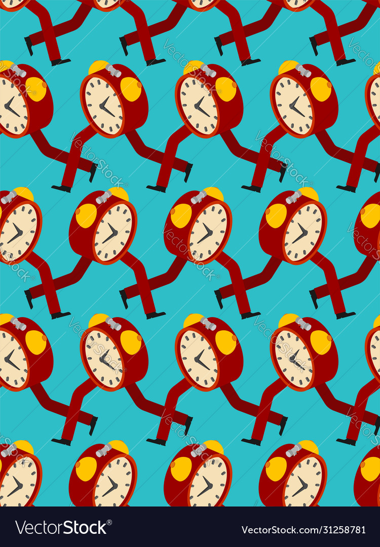 Time running out pattern seamless alarm clock