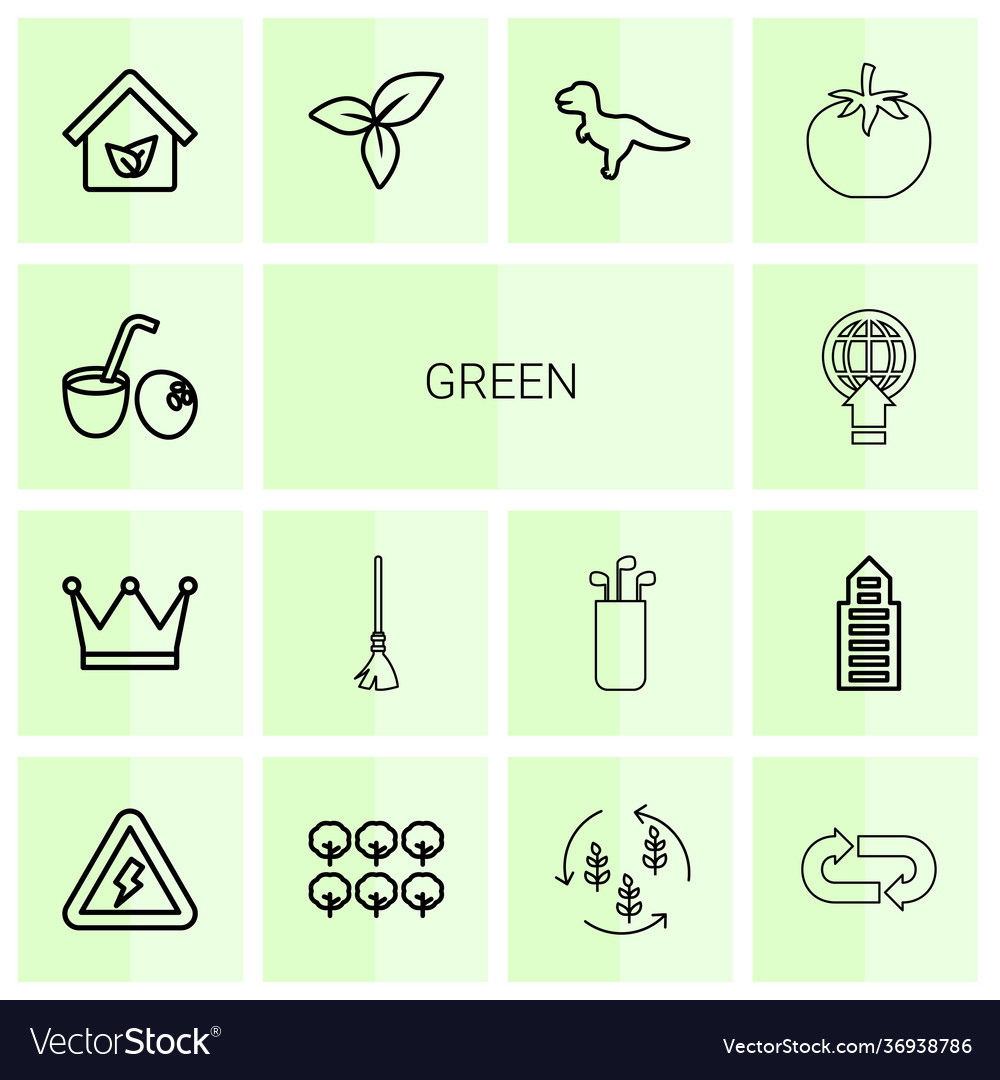 14 green icons