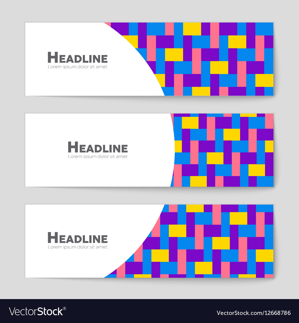 Abstract layout background set for art