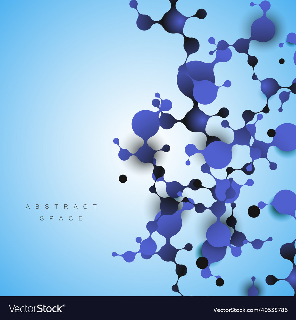 Abstract molecules structure with connect vector image Abstract molecules structure with connect