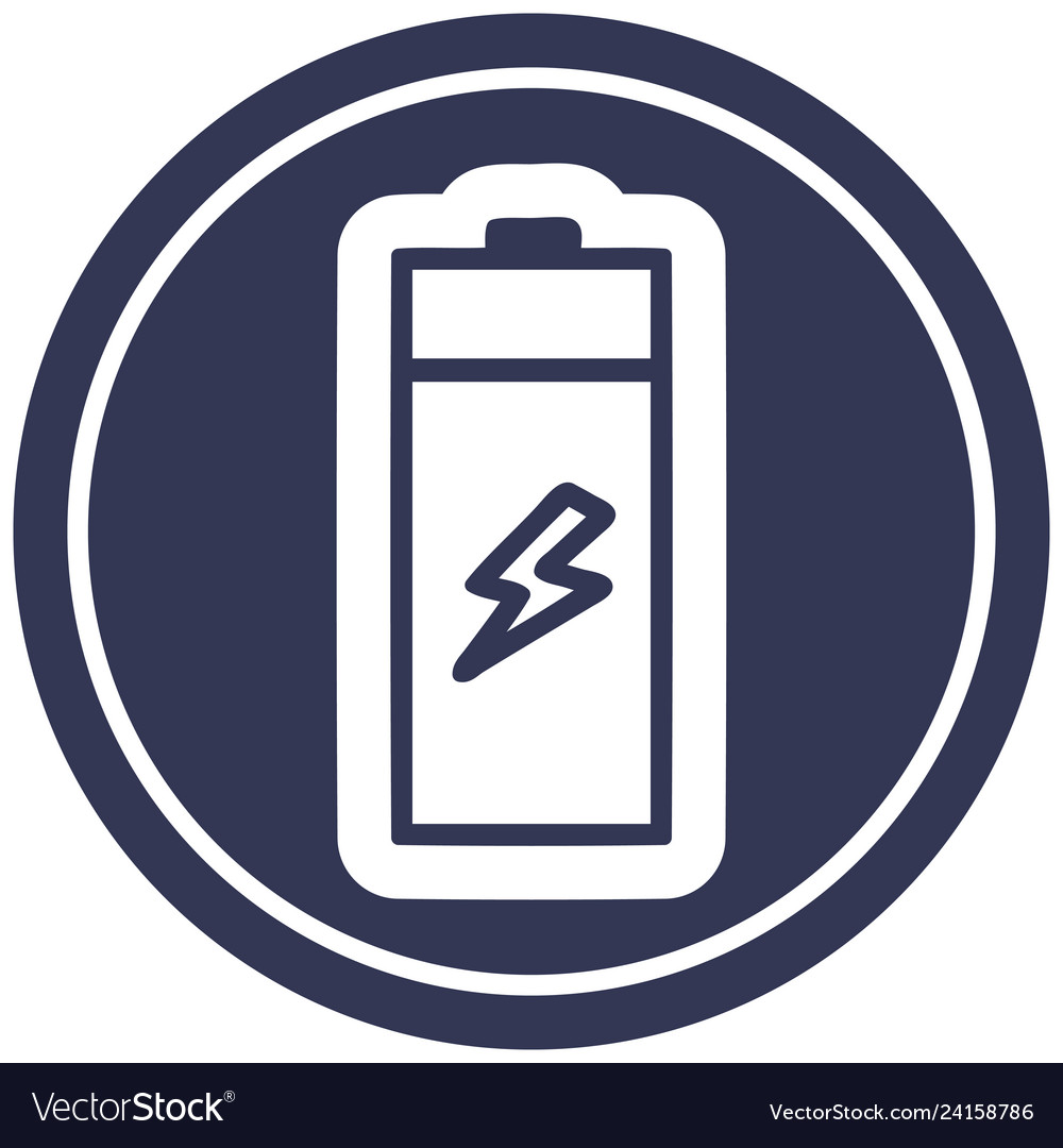 Battery circular icon