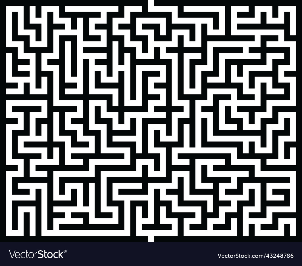 Big Black Maze Royalty Free Vector Image Vectorstock 3535