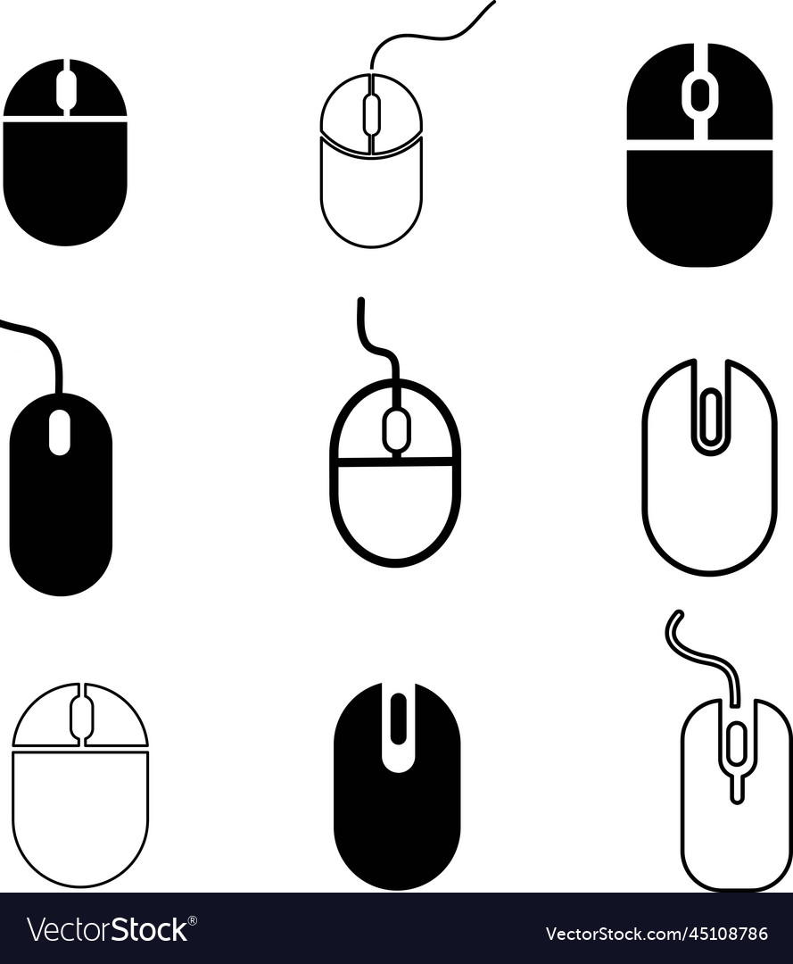 Computer-Maus-Symbol auf weißem Hintergrund