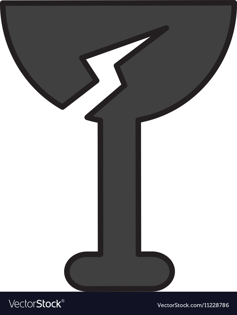 Cup fragile symbol isolated icon