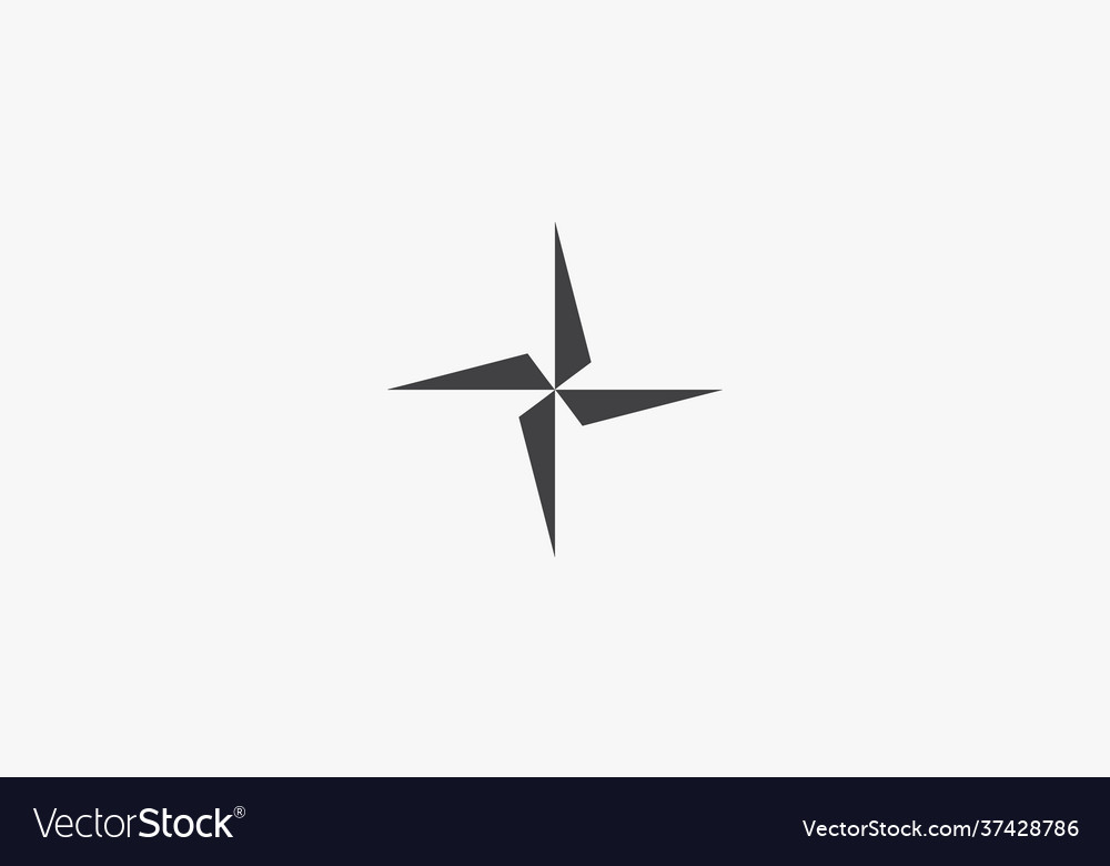 Flat Compass Icon - Navigation Symbol