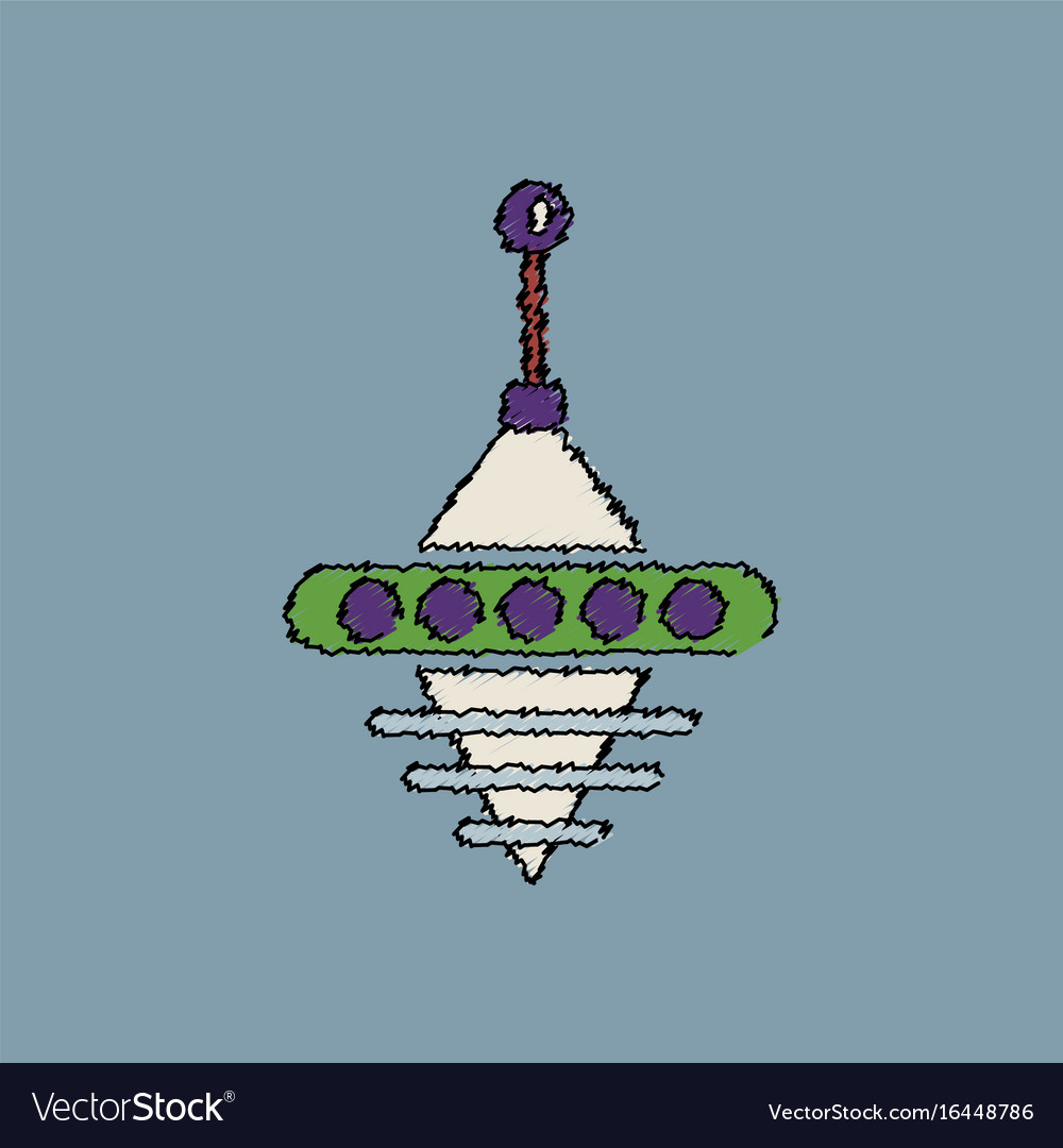 Flat shading style icon rotating whirligig