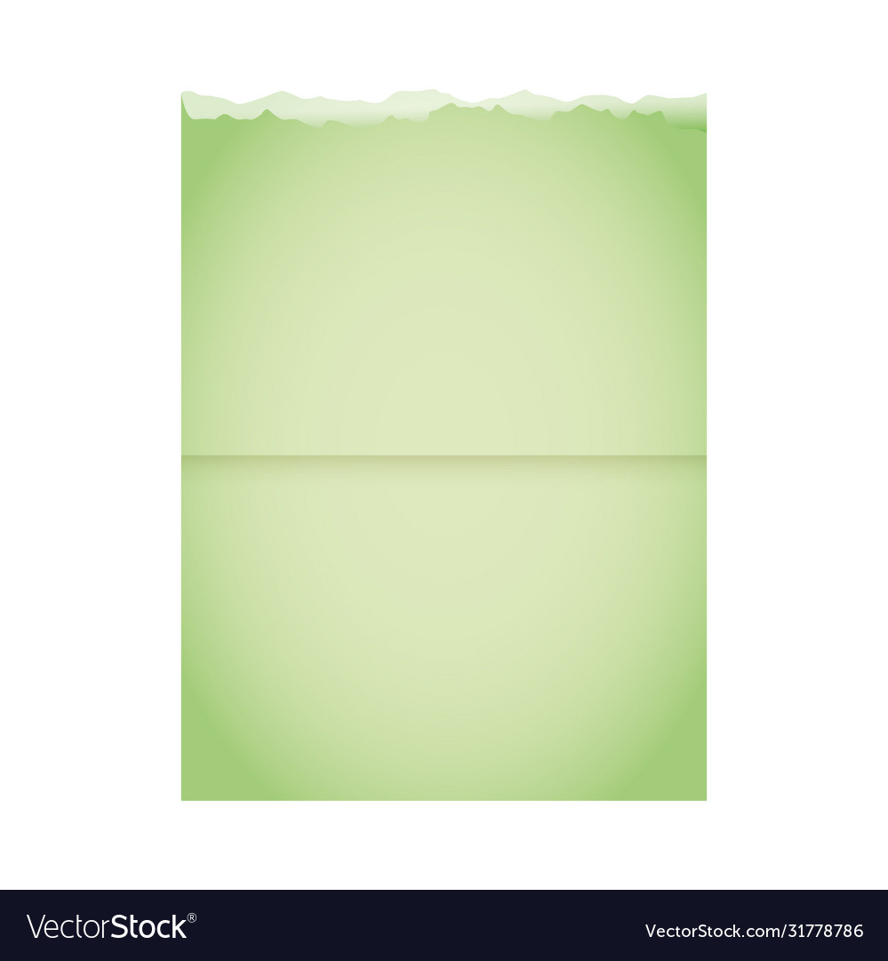 Green paper sheet note isolated icon Royalty Free Vector