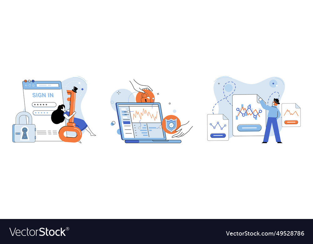 Information security computer networks play vital vector image Information security computer networks play vital